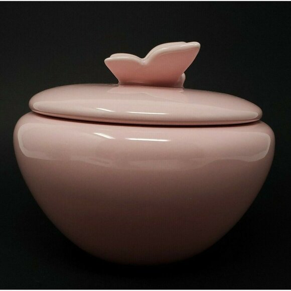 Pink Butterfly Trinket Box Candy Dish Whole Home Kids Sears Nursery Kids Room - Picture 3 of 11
